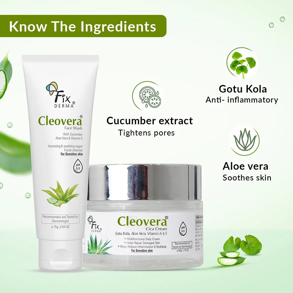 Cleovera Face Wash And Cream Combo Pack For All Skin Types