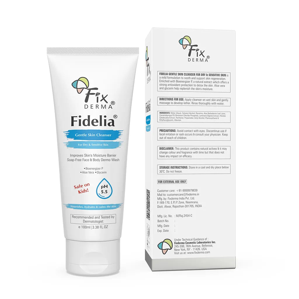 Fidelia Face & Body wash for dry and sensitive skin | Gentle skin cleanser