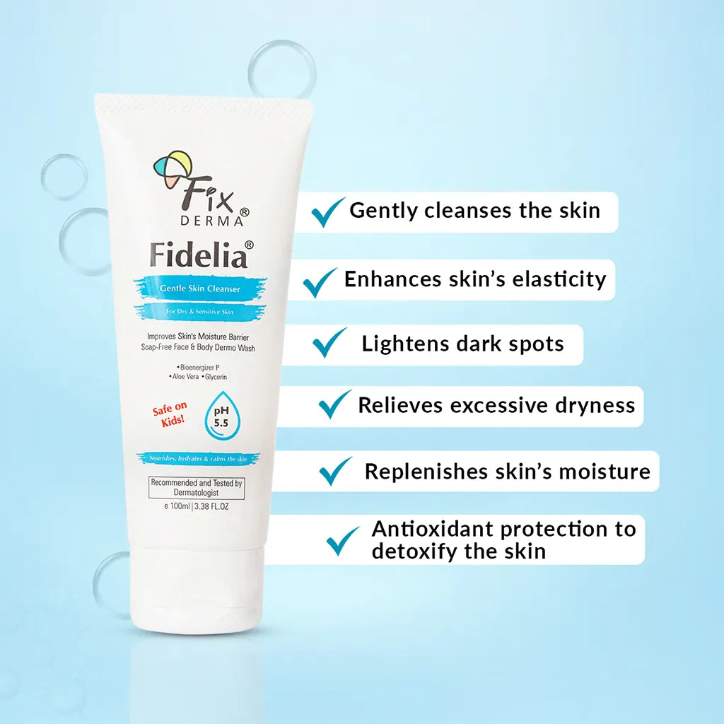 Fidelia Face & Body wash for dry and sensitive skin | Gentle skin cleanser