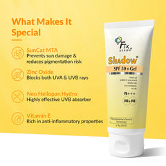 Ingredients of Shadow Sunscreen SPF 50+ Gel