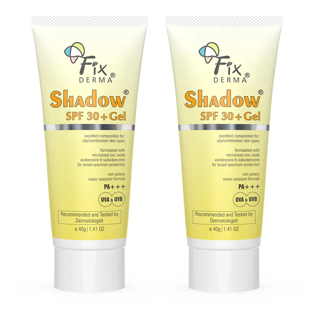 Shadow Sunscreen for Oily Skin SPF 30+ Gel - Acne Prone 40g Pack of 2
