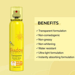 Benefits of Shadow Sunscreen Spray SPF 30+ Lotion Transparent Suncare