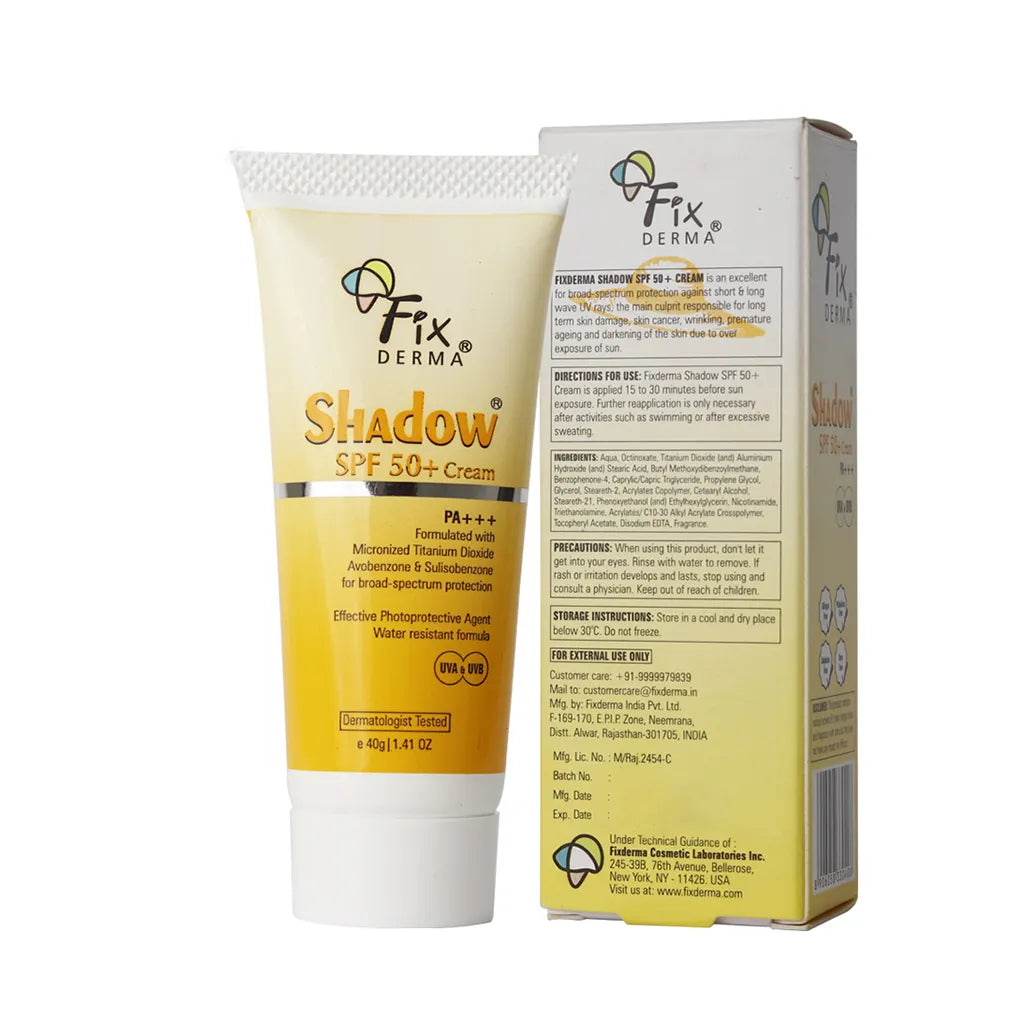 Buy Shadow Sunscreen SPF 50 Cream for Dry Skin - Pack of 2 – Fixderma ...