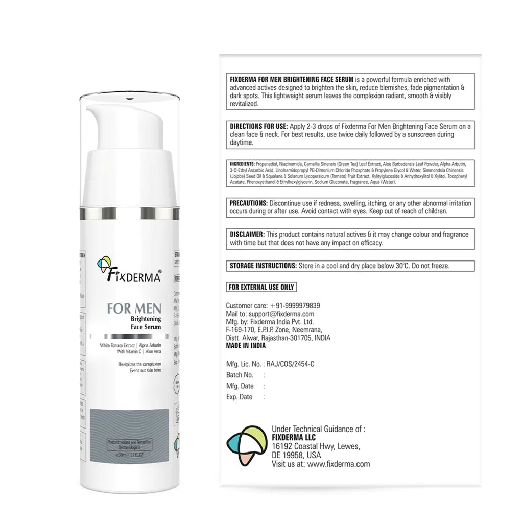 Back Side View of Men Brightening Face Serum