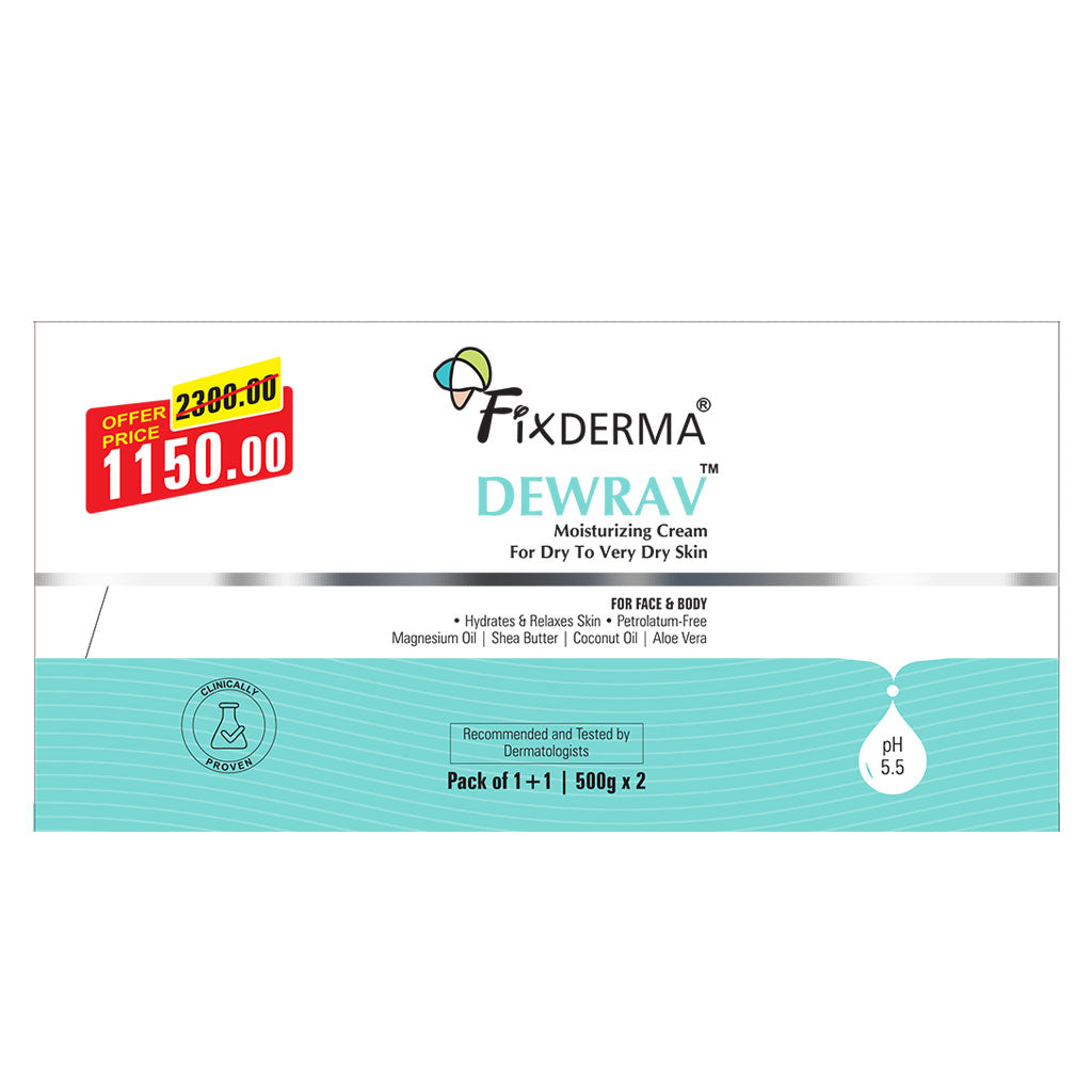 Dewrav Moisturizing Cream For Dry To Very Dry Skin 500gm