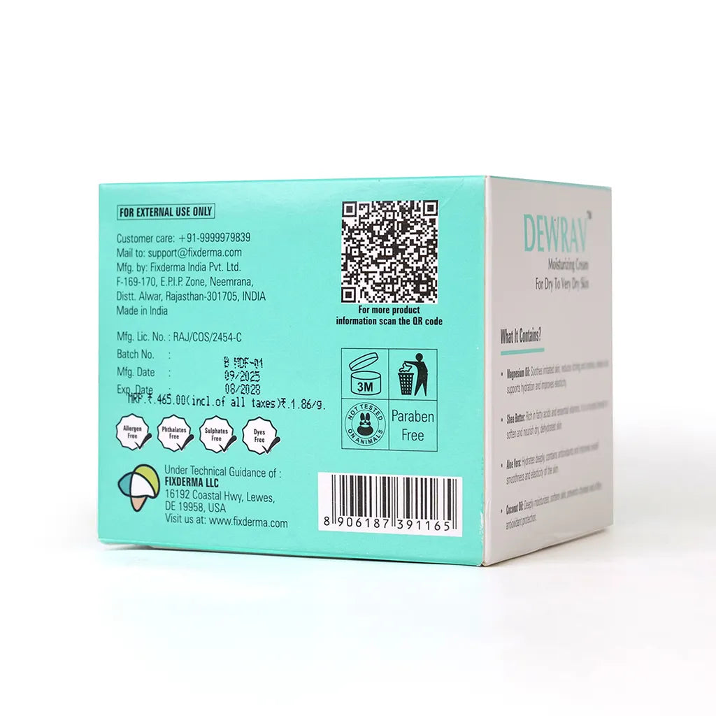 Dewrav Moisturizing Cream For Dry To Very Dry Skin