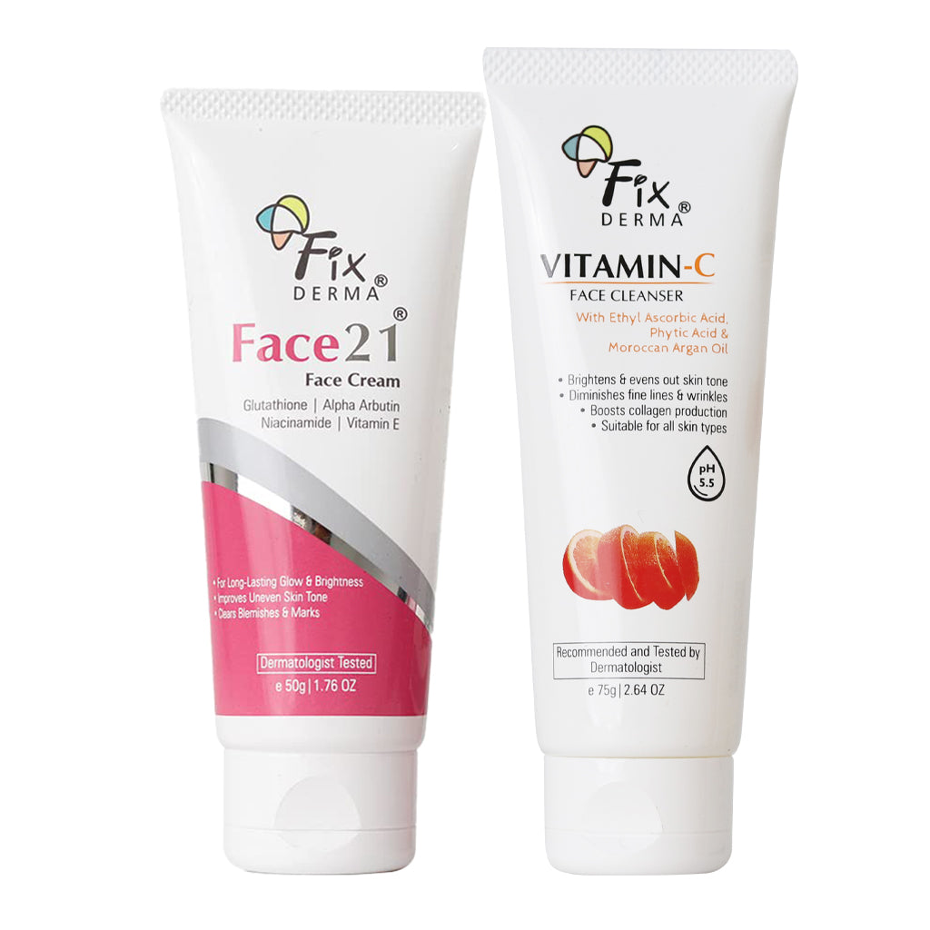 Vitamin C Face Wash and Face 21 Cream Combo Pack for All Skin Types