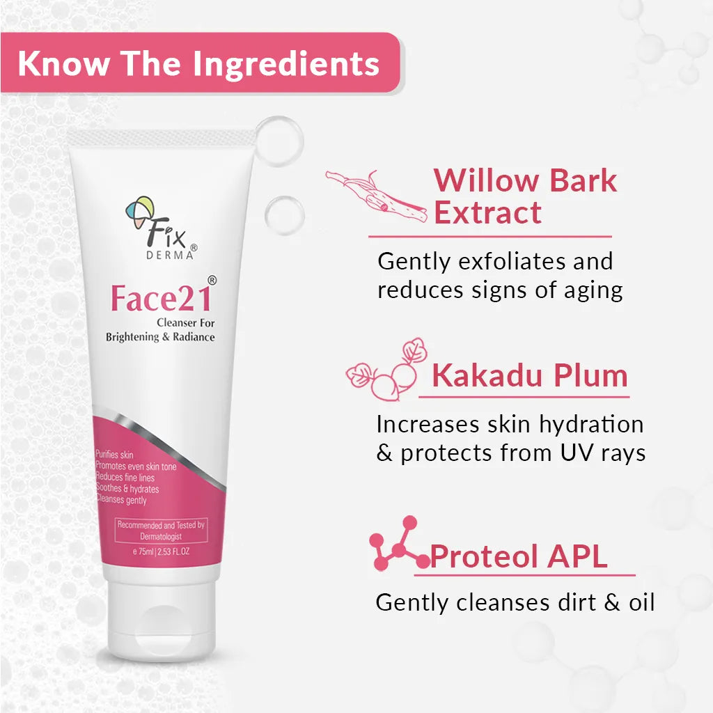 1% Kakadu Plum + 1% Willow Bark | Face 21 Cleanser for all skin types