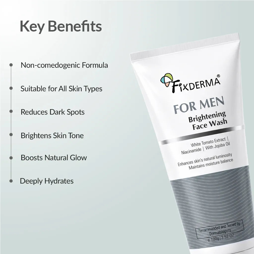 Key Benefits of Men Brightening Face Wash
