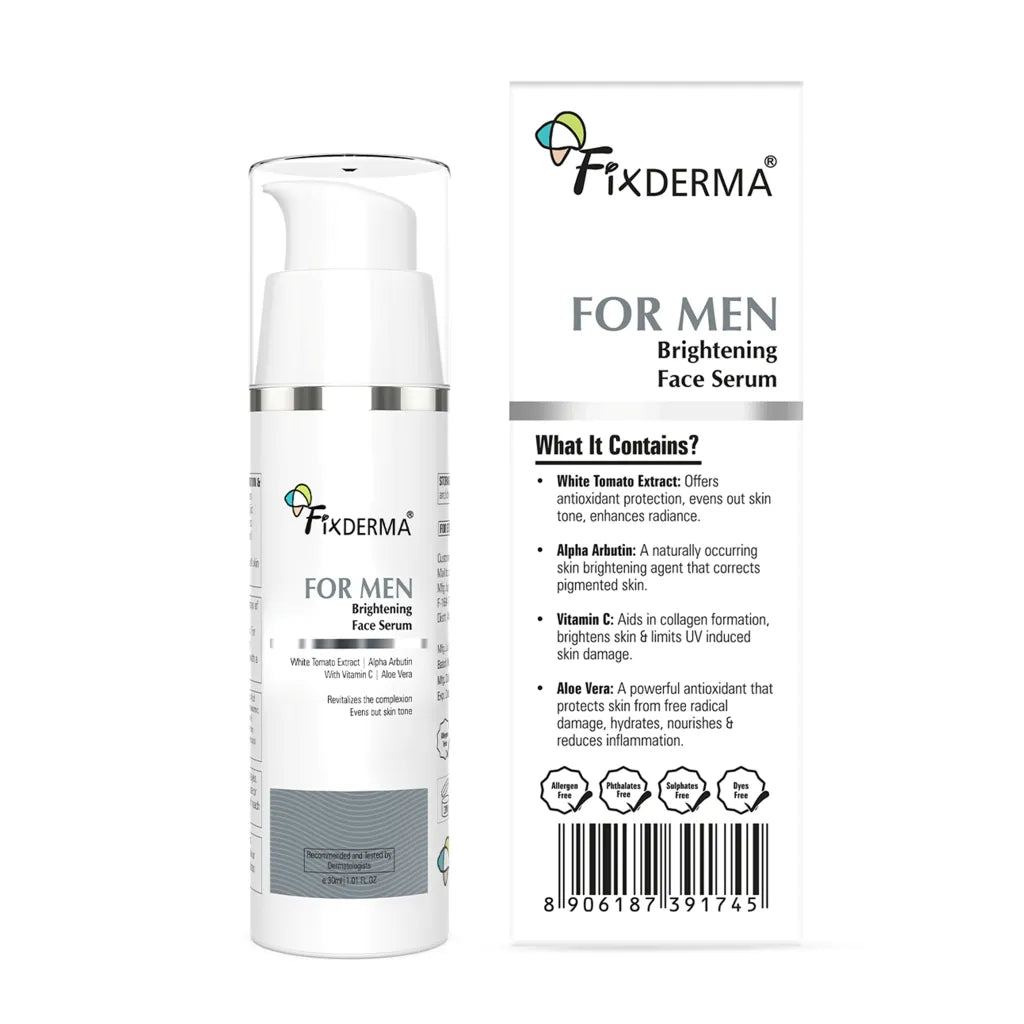 Left Side view of Men Brightening Face Serum
