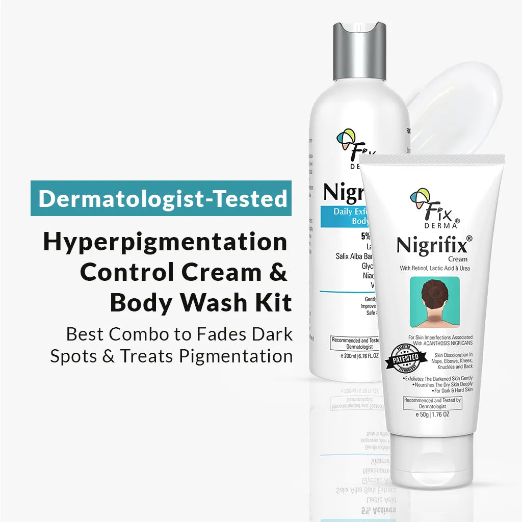 Nigrifix Hyperpigmentation Control Cream & Body Wash Kit for Neck, Underarms & Knees