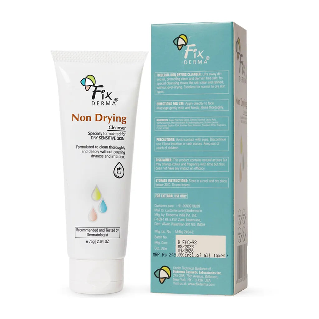 Box View of Fixderma Non-Drying Cleanser