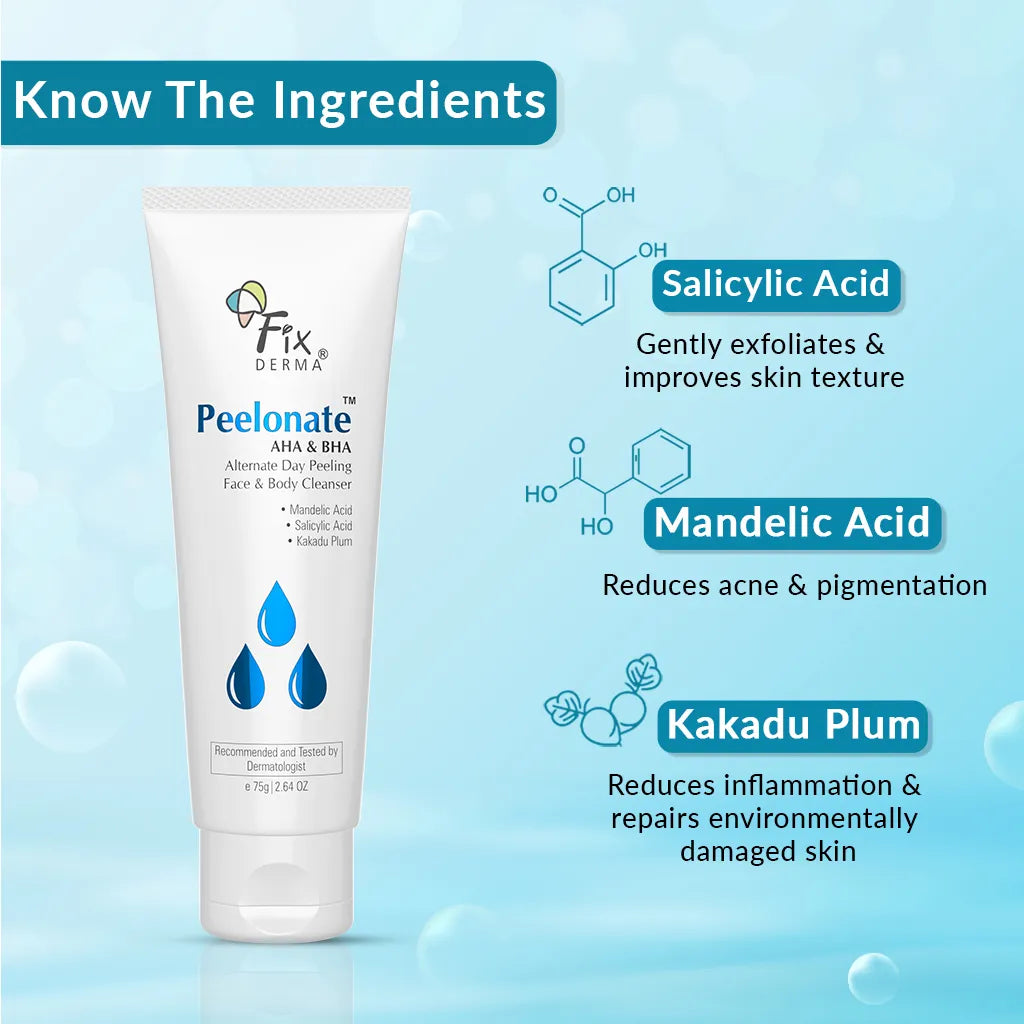 Exfoliating cleanser for face