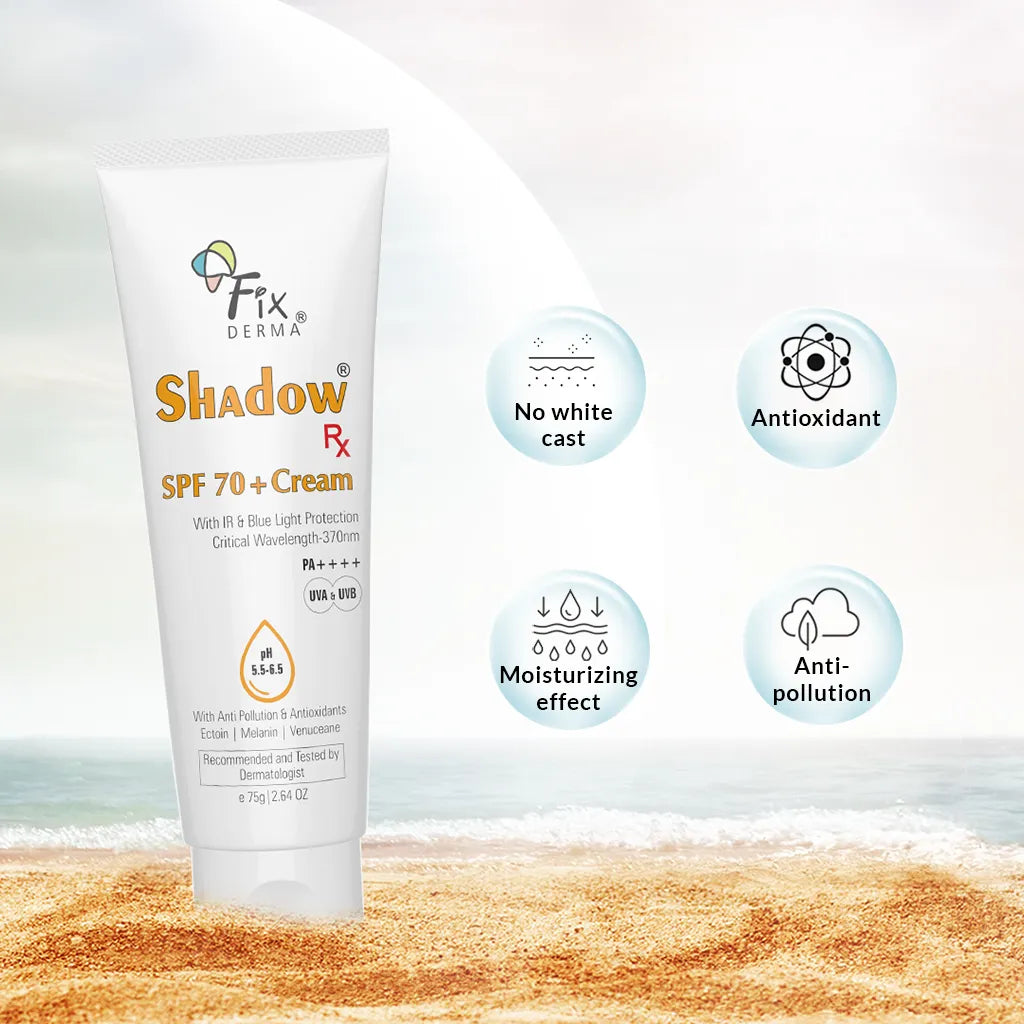 Shadow Sunscreen SPF 70+ Cream – Fixderma Skincare