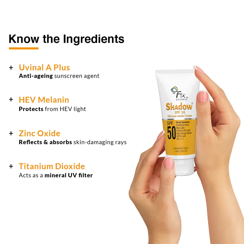 Dermatologists recommended Shadow Sunscreen For Oily Skin SPF 50 Silicone Matte Cream