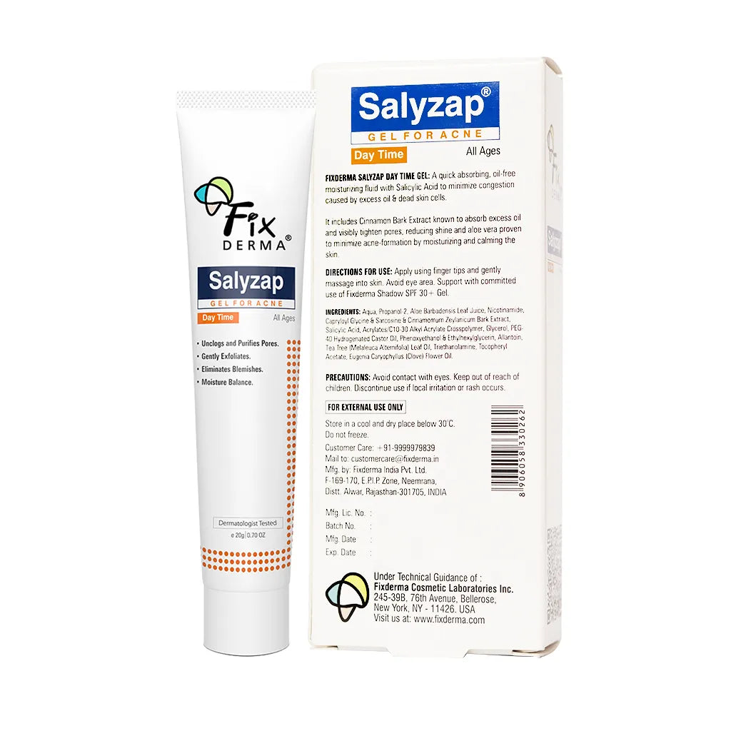 1.5% Salicylic Acid + 4% Nicotinamide, Salyzap Day Time Gel for Acne Prone Skin