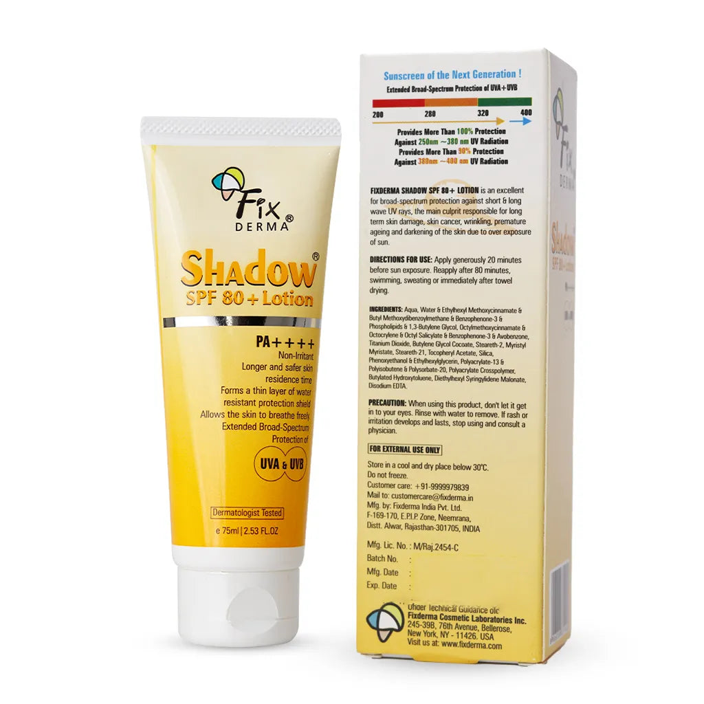 Box View of Shadow Sunscreen Lotion SPF 80+