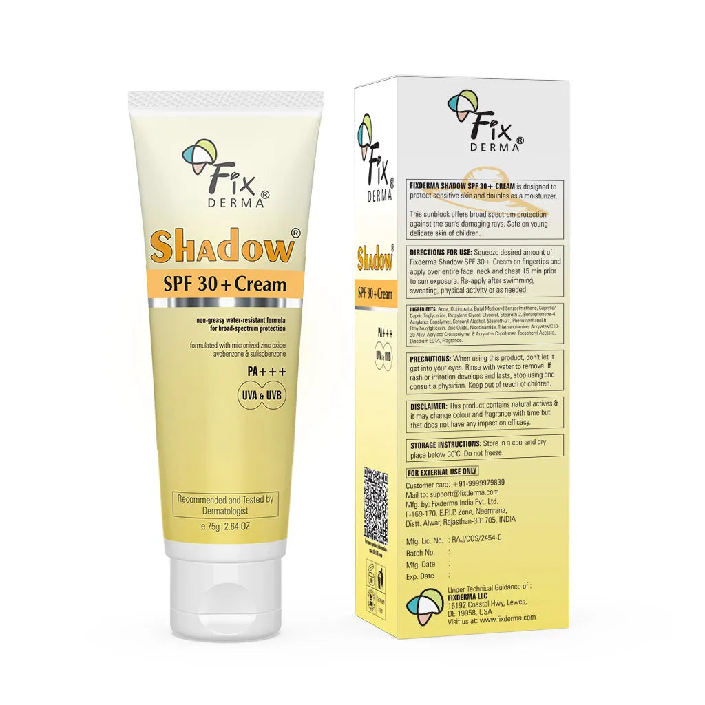 Shadow Sunscreen SPF 30+ Cream – Fixderma Skincare