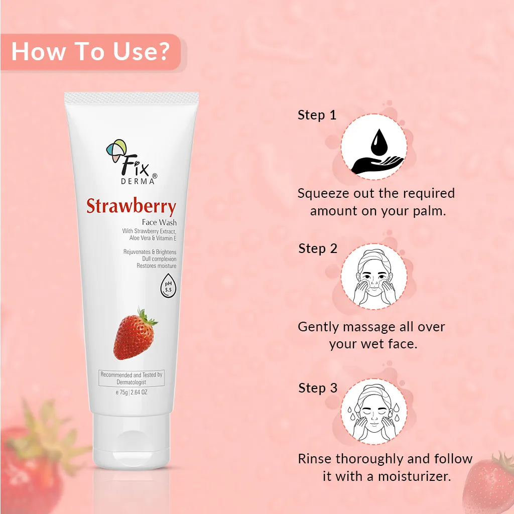 How to use Fixderma Strawberry Face Wash