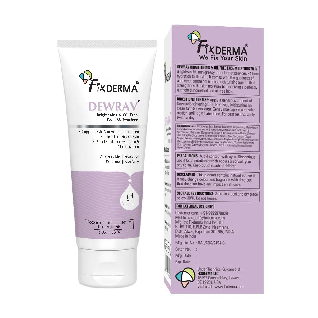 Dewrav Brightening & Oil Free Face Moisturizer