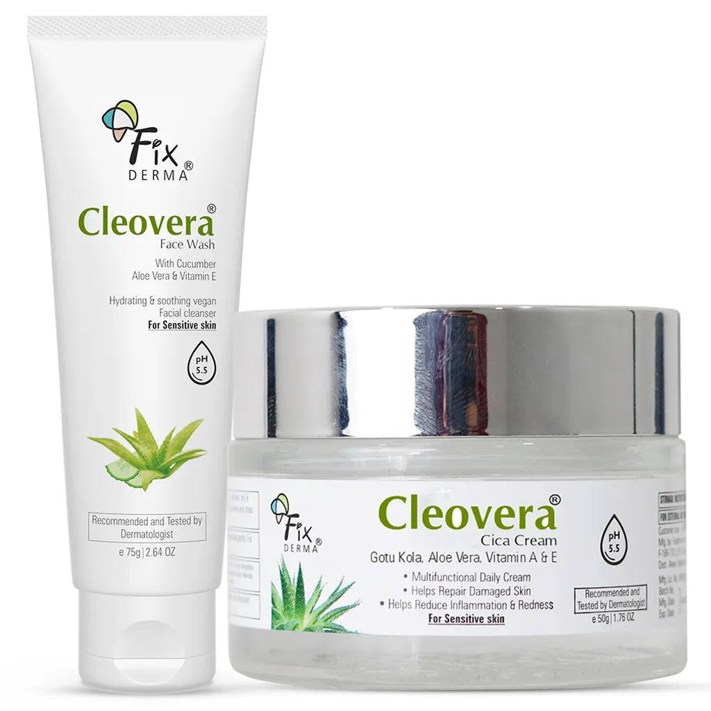 Cleovera Face Wash And Cream Combo Pack For All Skin Types – Fixderma ...
