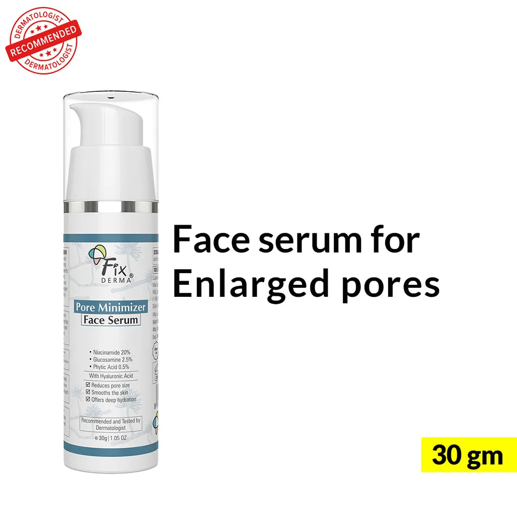 2.5% Glucosamine, 0.5% Phytic acid, 20% Niacinamide & Hyaluronic acid serum for open pores - Pore Minimizer Face Serum