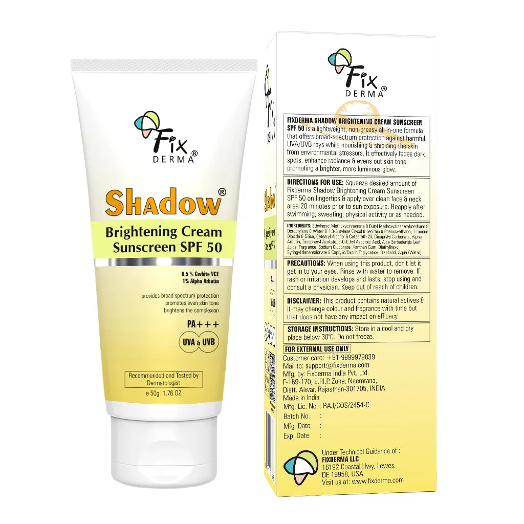 Shadow Brightening Sunscreen Cream SPF 50 – Fixderma Skincare