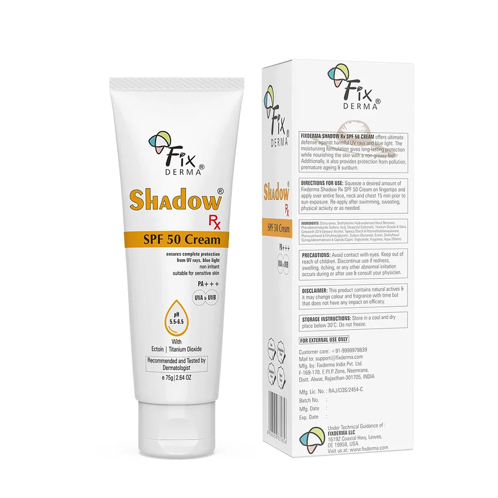 Shadow Sunscreen Rx SPF 50+ Cream – Fixderma Skincare