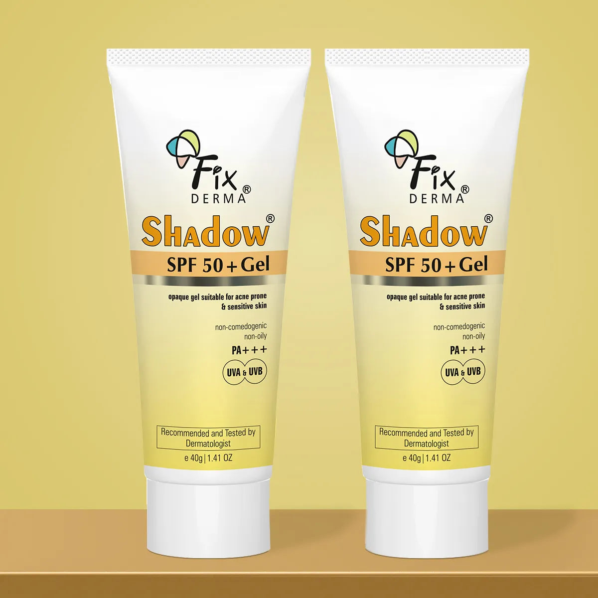Shadow SPF 50+ Gel Sunscreen 40g Pack of 2