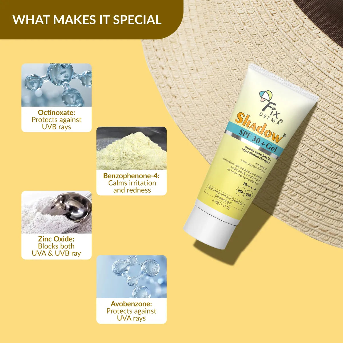 Shadow SPF 30+ Gel - 40g Pack of 2