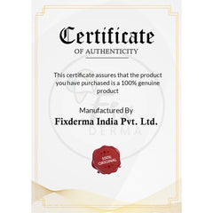 Fixderma certificate
