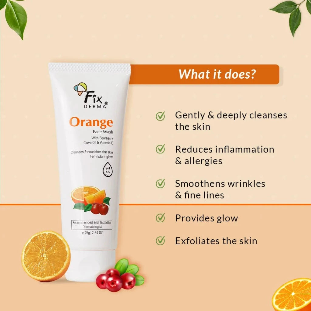 Benefits of Fixderma Orange face wash