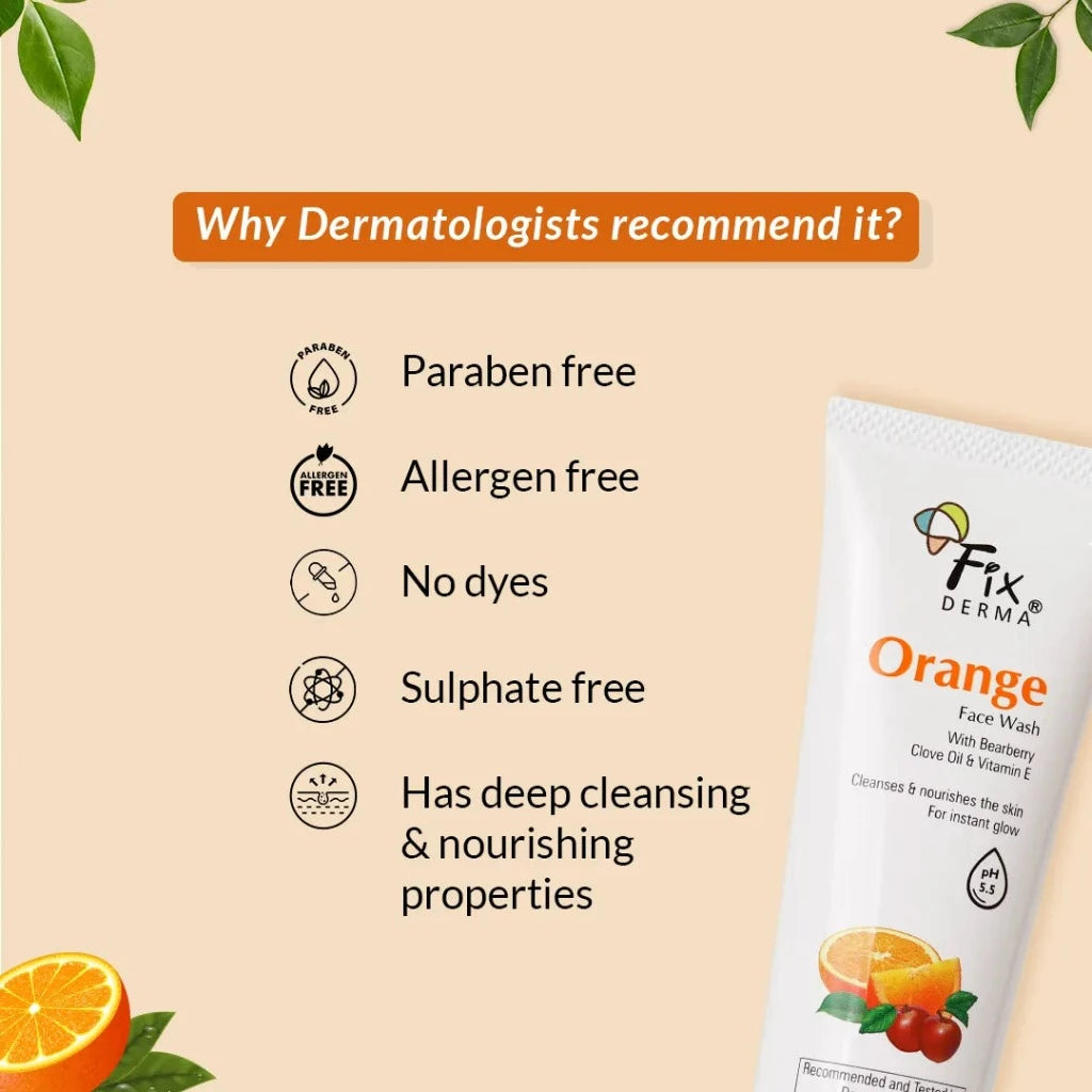 Why dermatologists recommend Fiderma Orange face wash