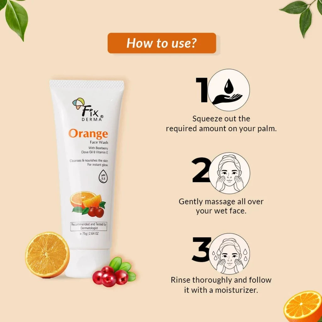 How to use Fixderma Orange face wash